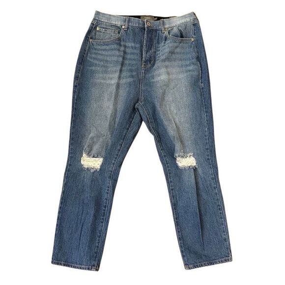 NEW Torrid Mom Jean Straight Premium Classic Denim High-Rise Crop Jeans Size 12 - Picture 6 of 6